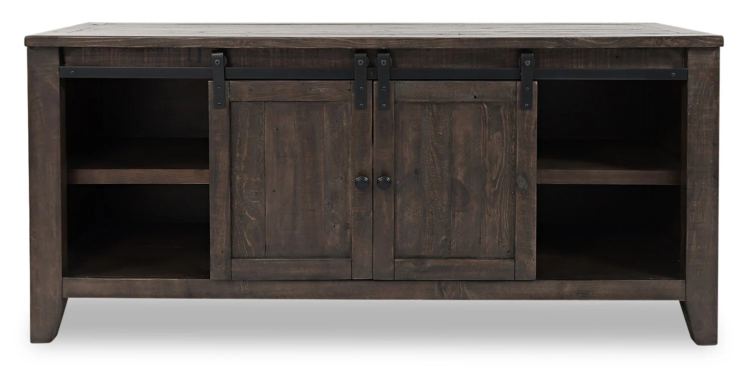 Ahna 60" Barn Door TV Stand - Brown