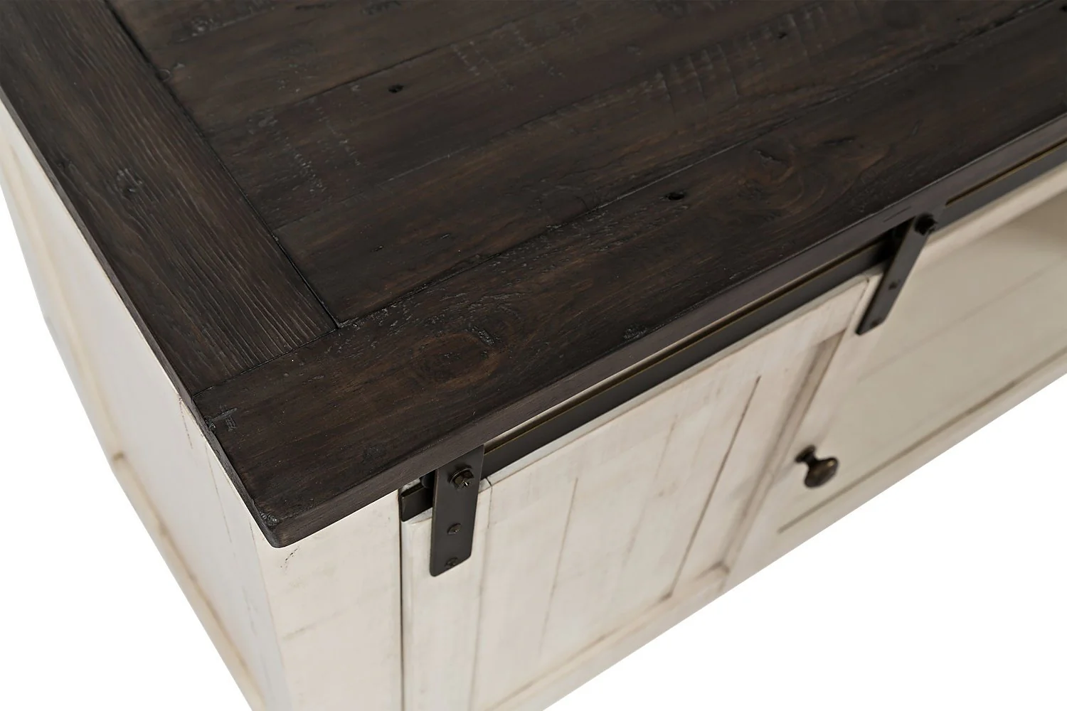 Ahna 60" Barn Door TV Stand - White - Image 5