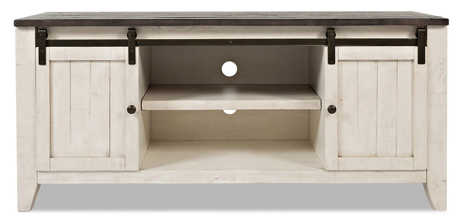 Ahna 60" Barn Door TV Stand - White - Image 6