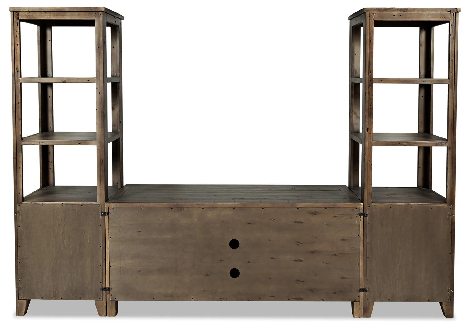 Ahna Barn-Door 3-Piece Entertainment Centre with 60" TV Opening - Brown - Image 7