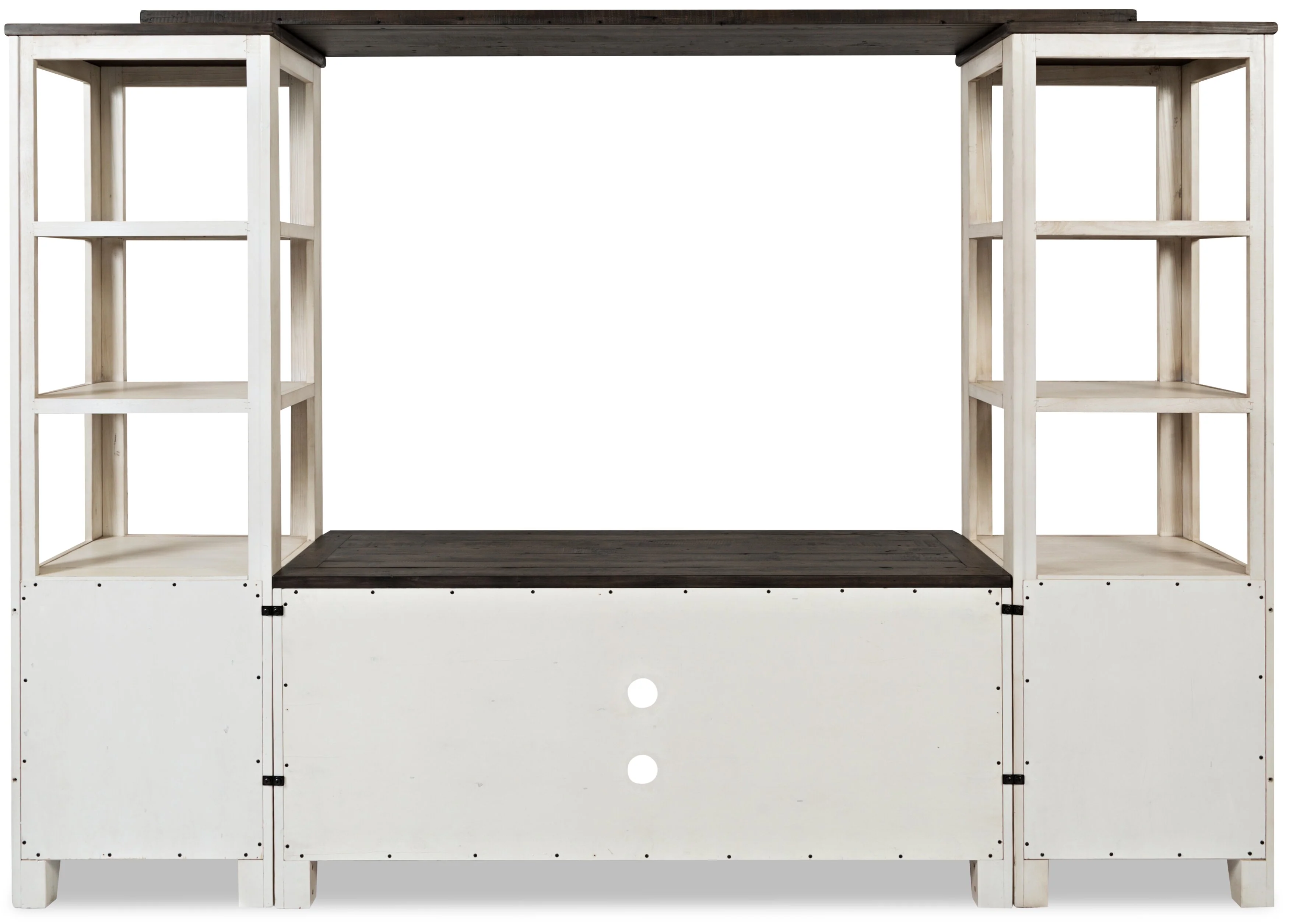Ahna Barn-Door 4-Piece Entertainment Centre with 60" TV Opening - White - Image 3