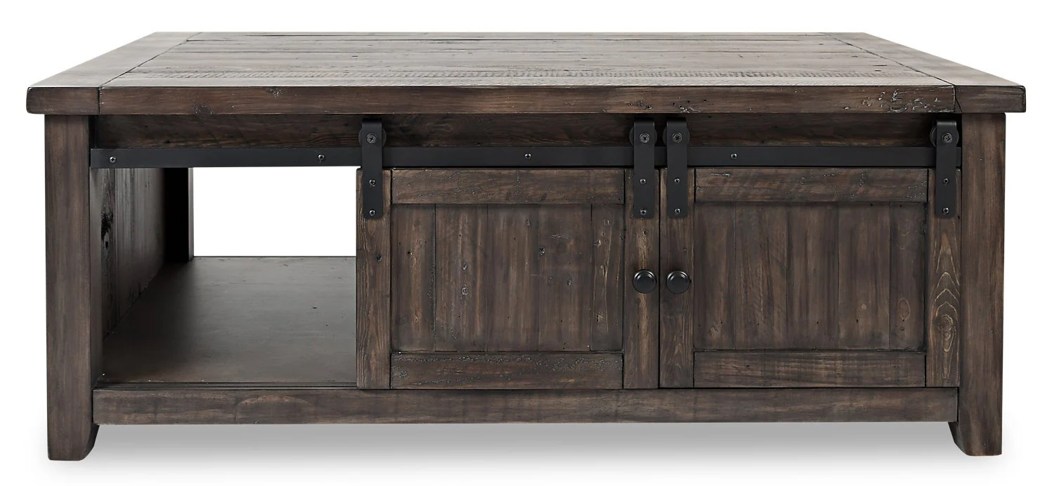 Ahna Barn Door Coffee Table - Brown - Image 2