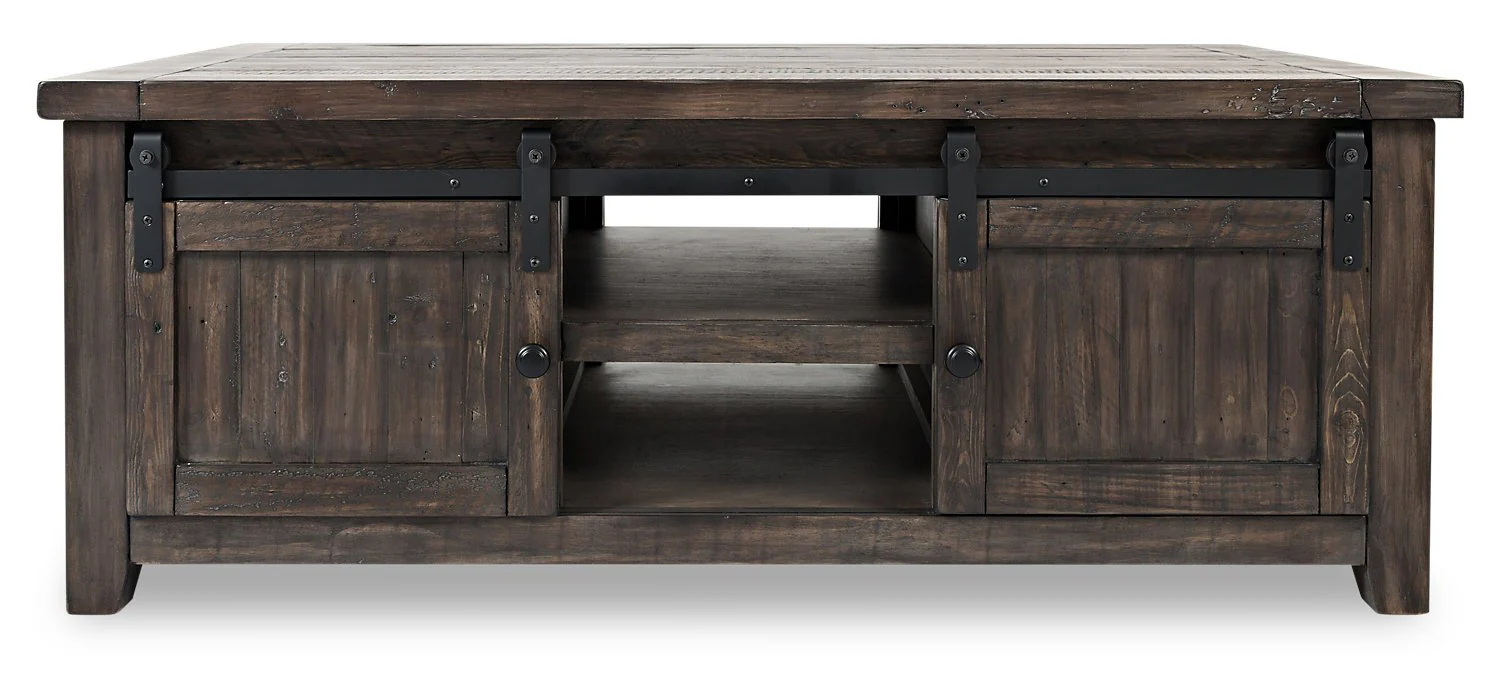 Ahna Barn Door Coffee Table - Brown - Image 3