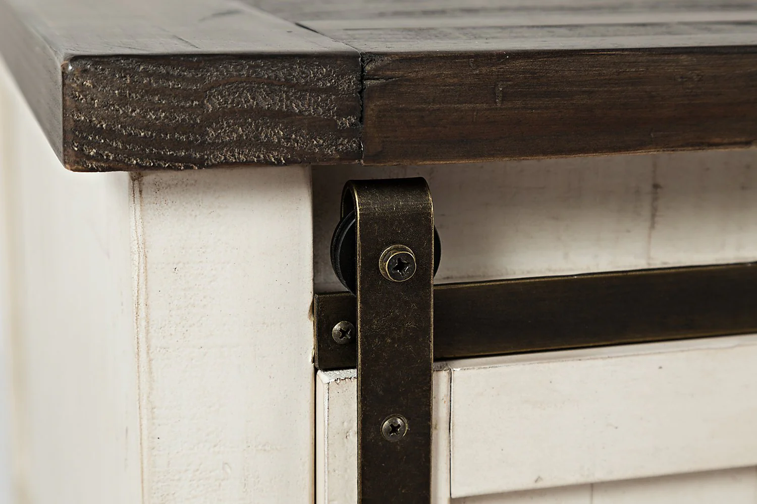 Ahna Barn Door Coffee Table - White - Image 3