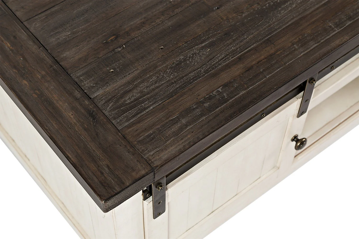 Ahna Barn Door Coffee Table - White - Image 7