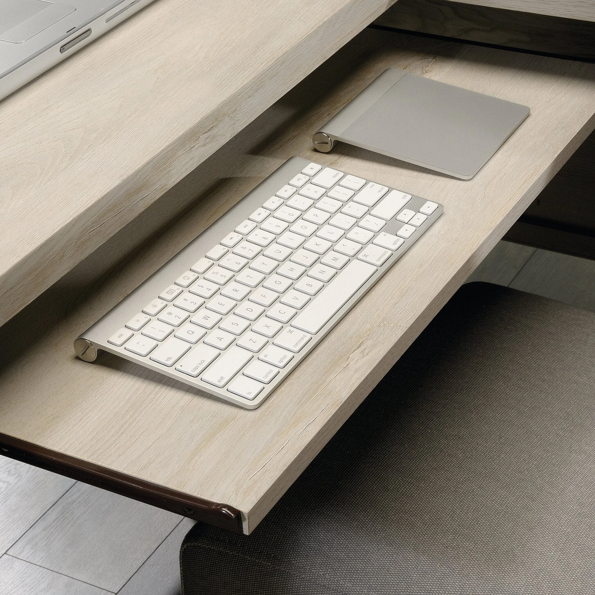 Alfena Commercial Grade L-Shaped Desk - Chalked Chestnut - Image 2