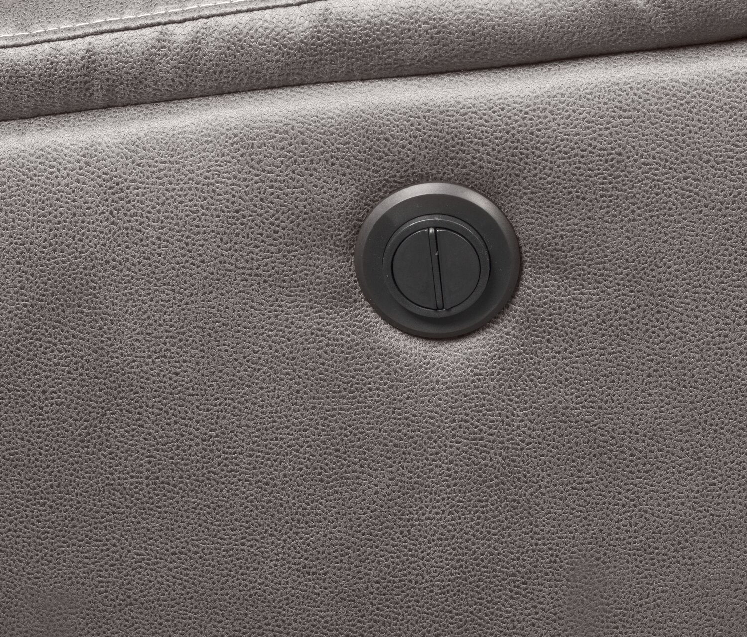 Alger Faux Suede Power Recliner - Dark Grey - Image 4