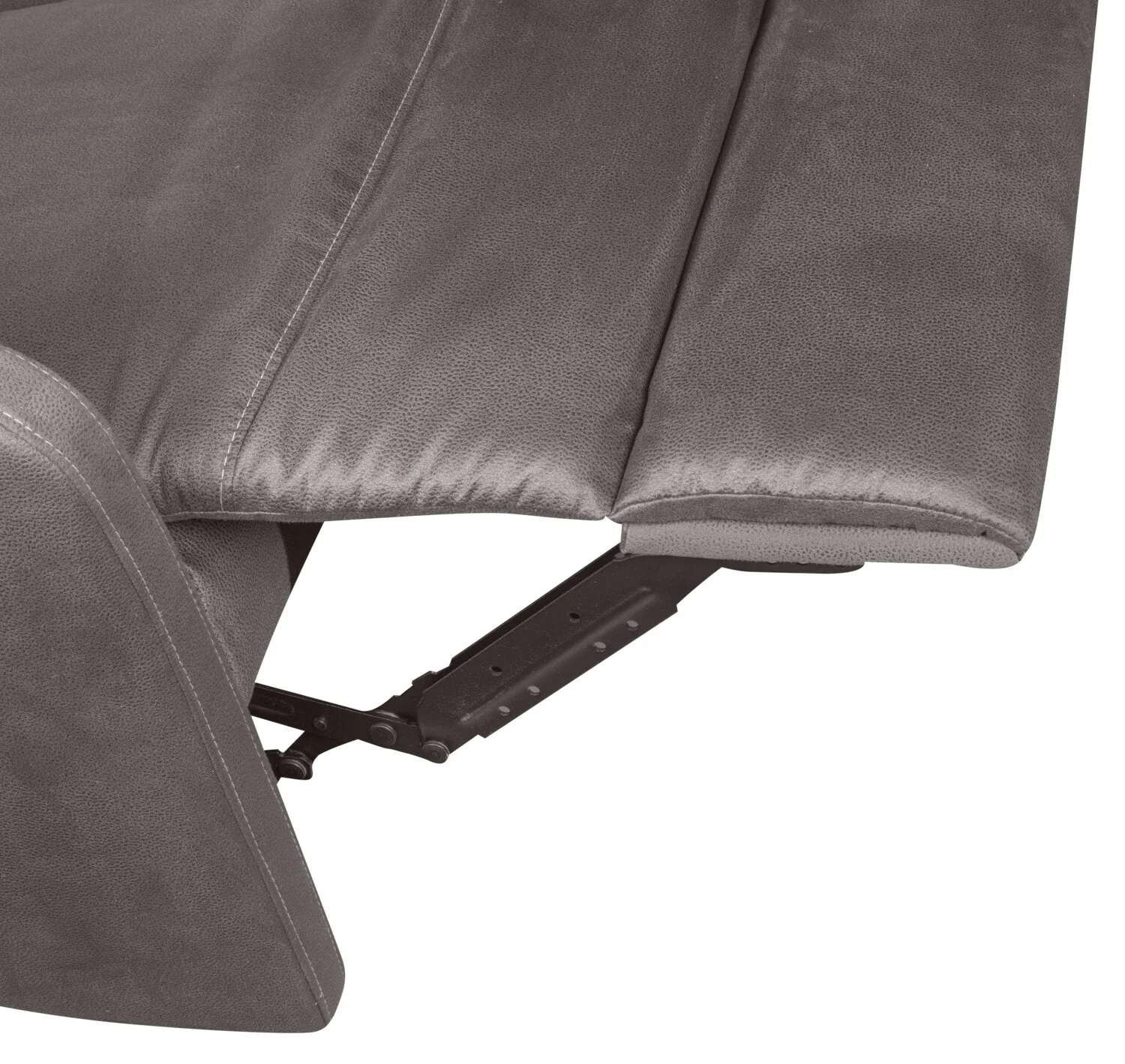 Alger Faux Suede Power Recliner - Dark Grey - Image 6