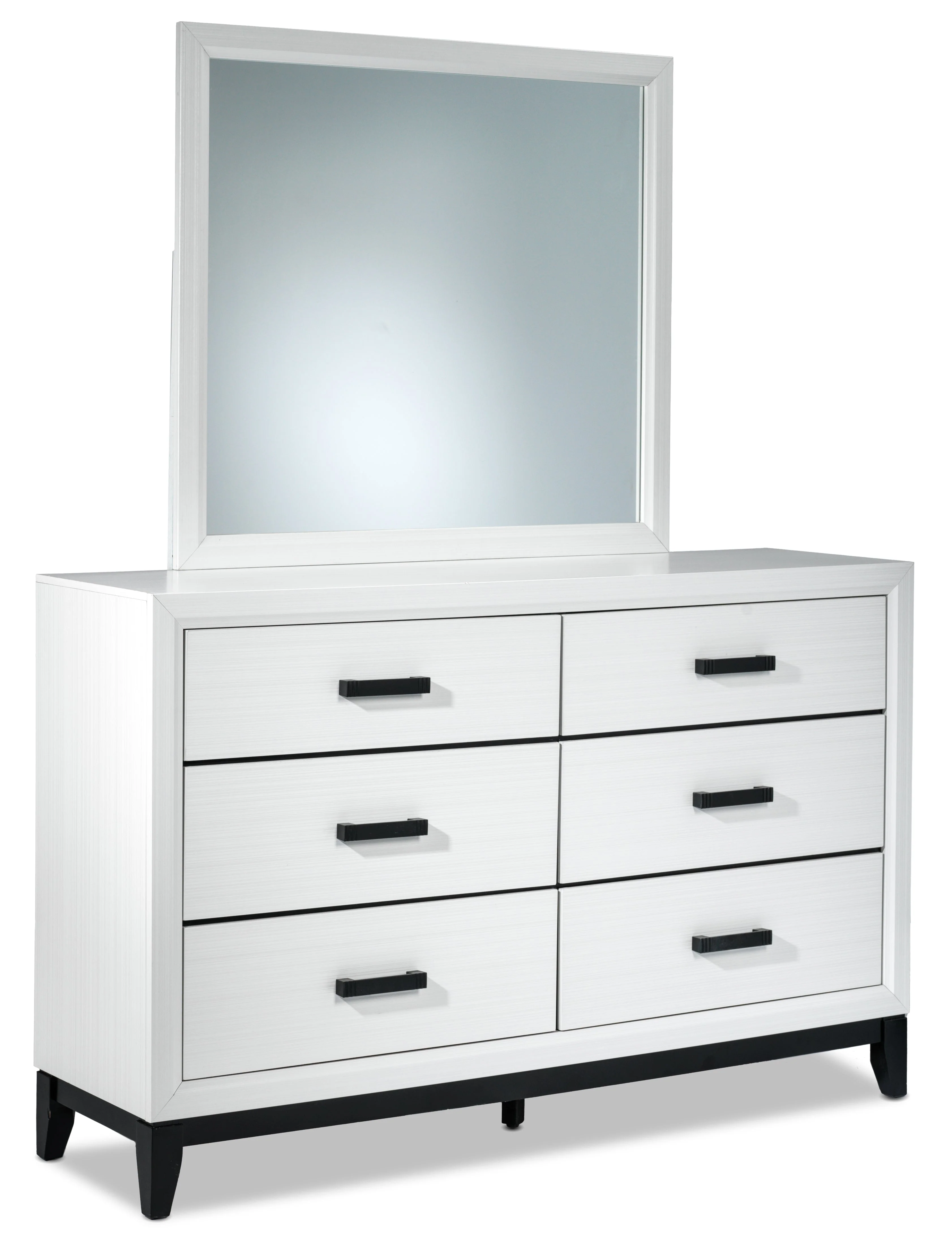 Alive 6-Piece Full Bedroom Set - White/Black - Image 6