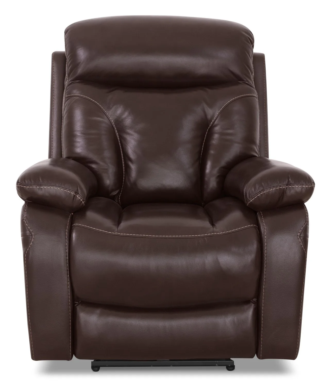 Allence Genuine Leather Power Reclining Chair - Brown - Image 2