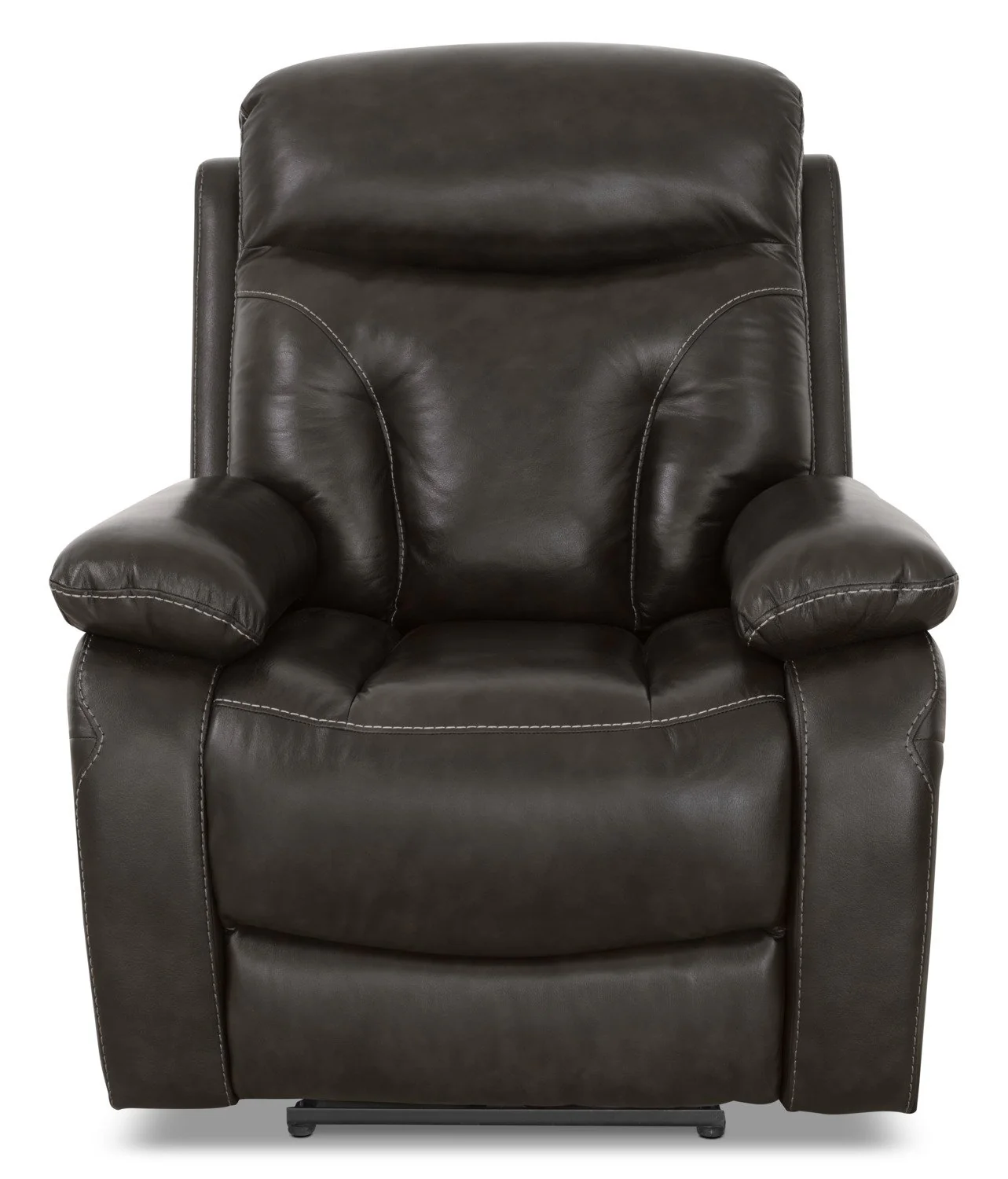 Allence Genuine Leather Power Reclining Chair - Steel - Image 2