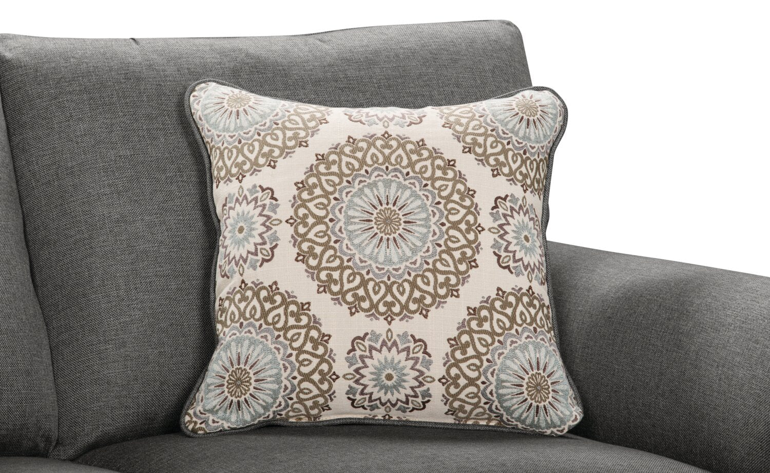 Amara Fabric Loveseat - Steel - Image 8