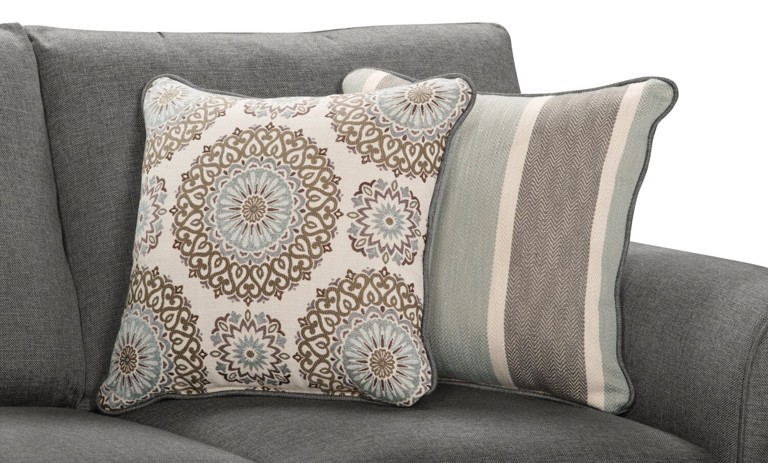 Amara Fabric Sofa - Steel - Image 7