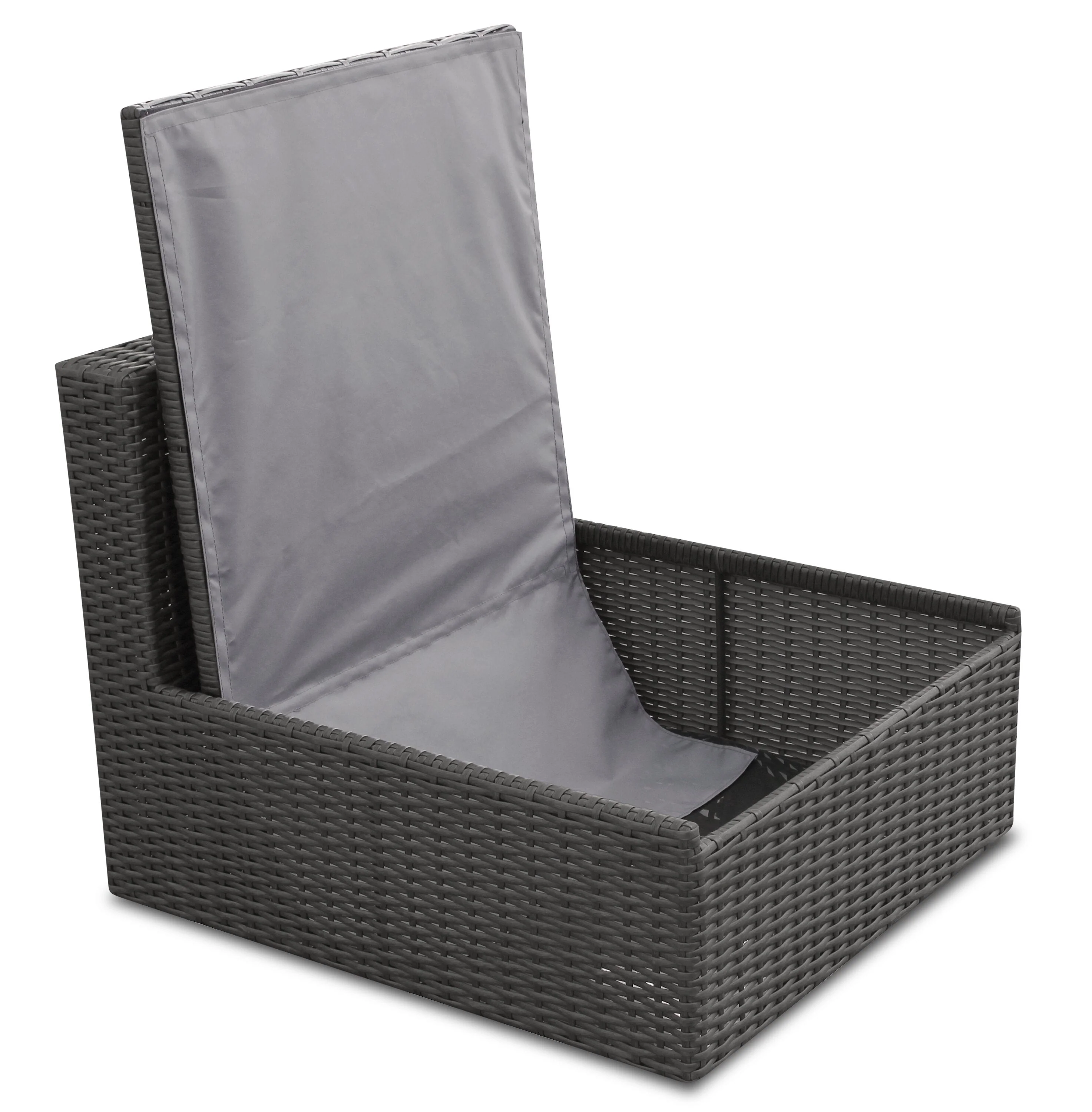 Anegada Armless Patio Chair with Storage - Image 5