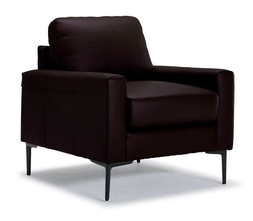 Arcadia Leather Sofa and Chair Set - Mocha - Image 3