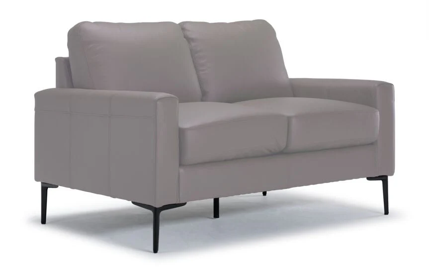 Arcadia Leather Sofa, Loveseat and Chair Set - Cloud Grey - Image 3