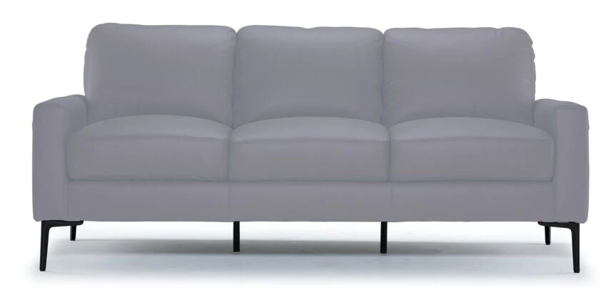 Arcadia Leather Sofa - Silver Grey - Image 2