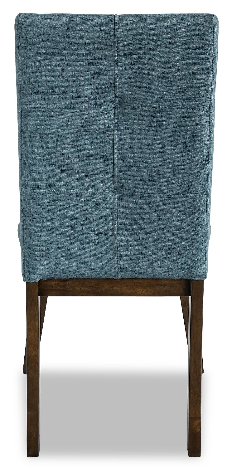 Argyle Fabric Dining Chair - Aqua - Image 3