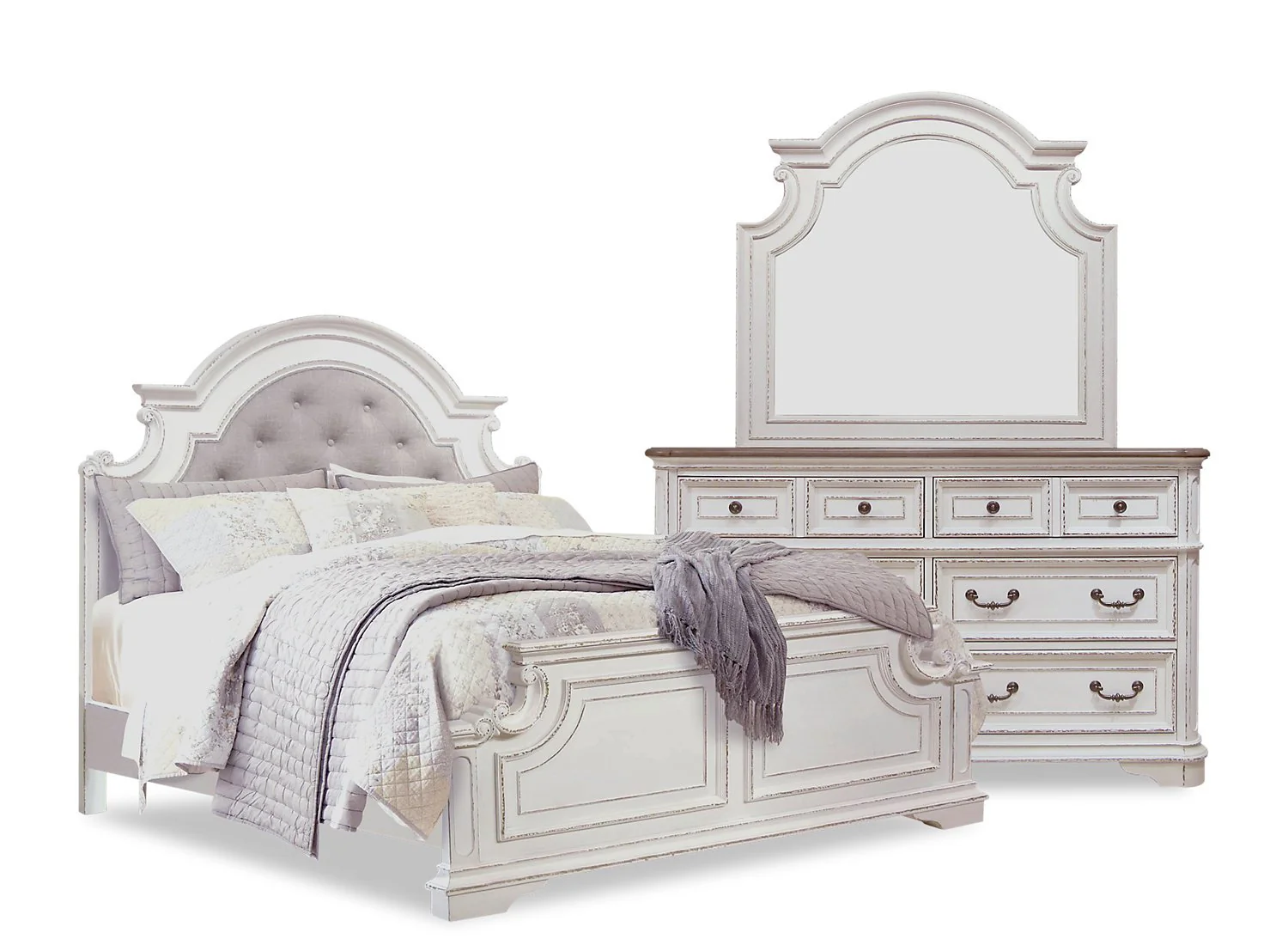 Aurelia 5-Piece Queen Bedroom Set - Antique White