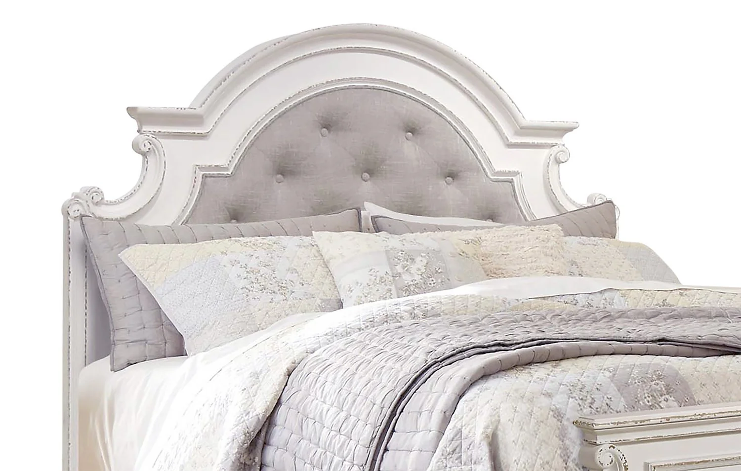 Aurelia 6-Piece King Bedroom Set -Antique White - Image 4