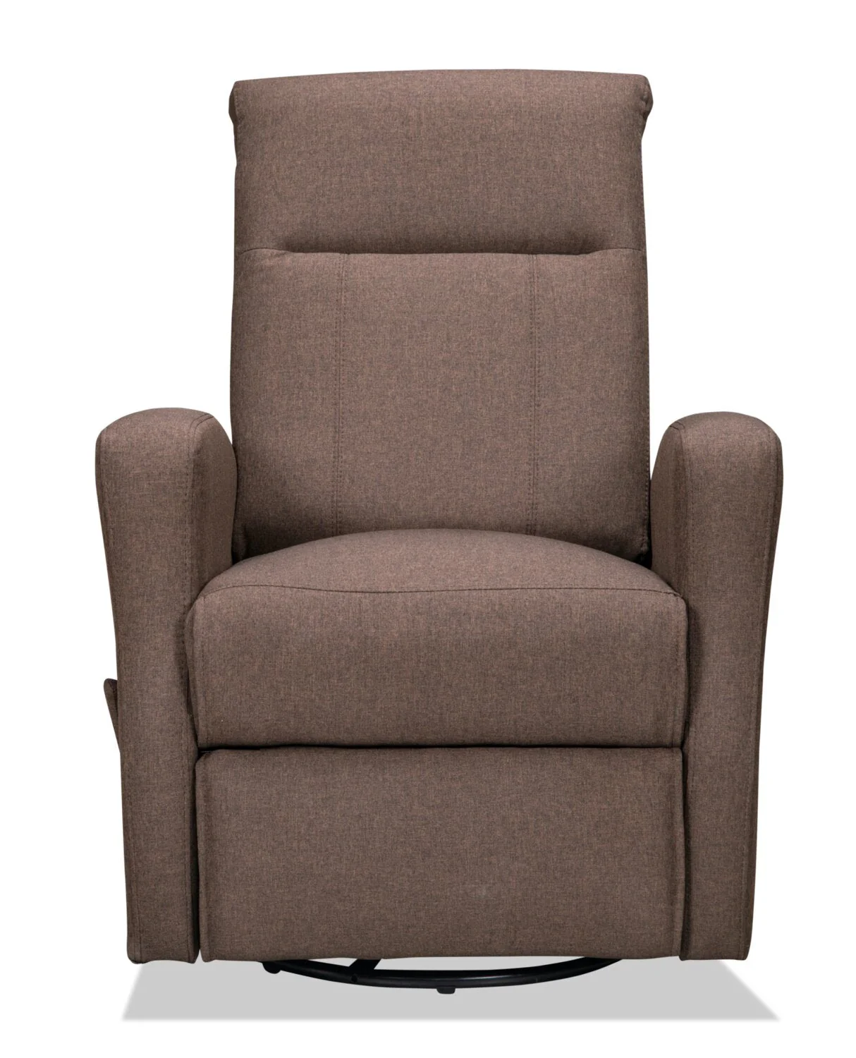 Bard Linen-Look Fabric Swivel Glider Recliner - Brown - Image 2