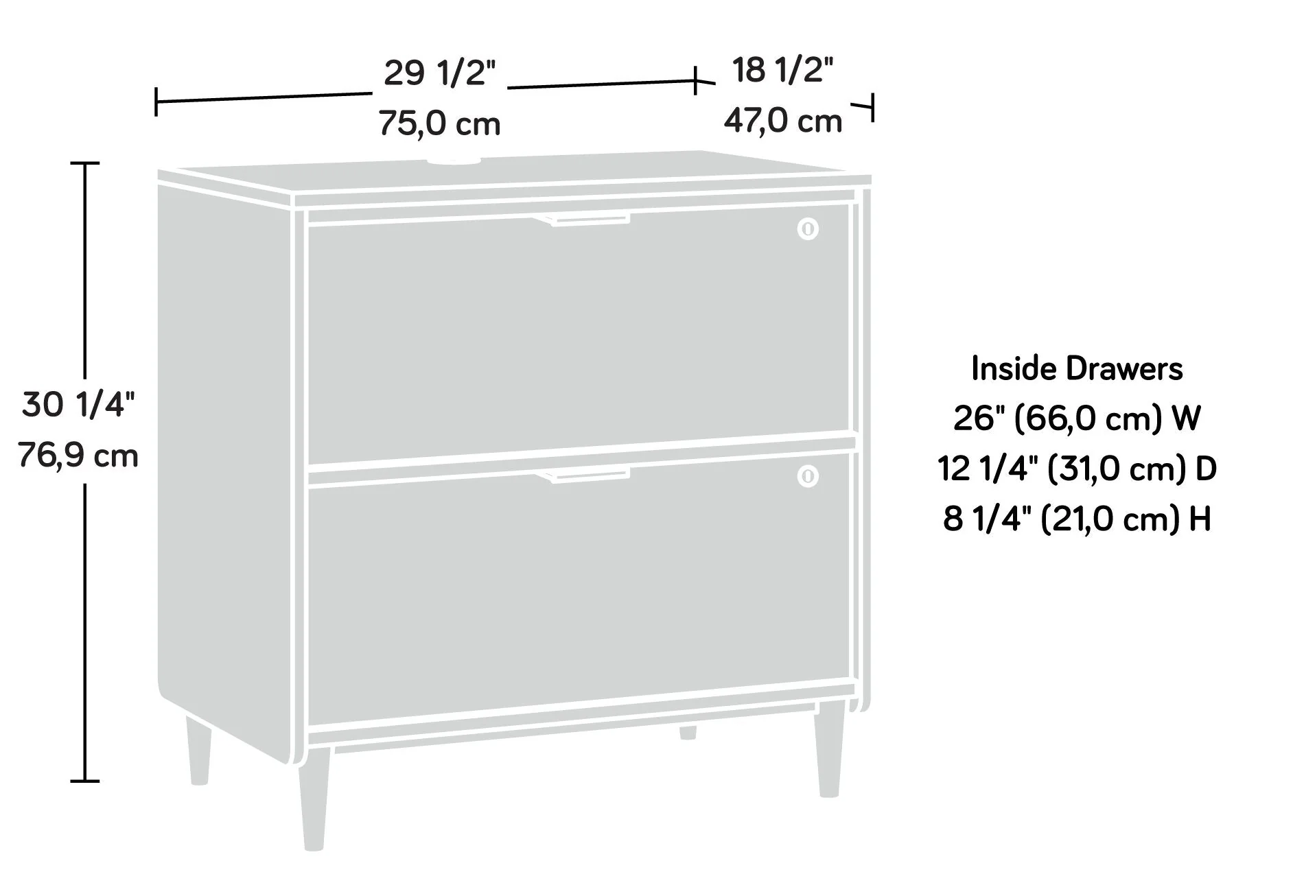Beacon Hill Commercial Grade Filing Cabinet - Grand Walnut - Image 10