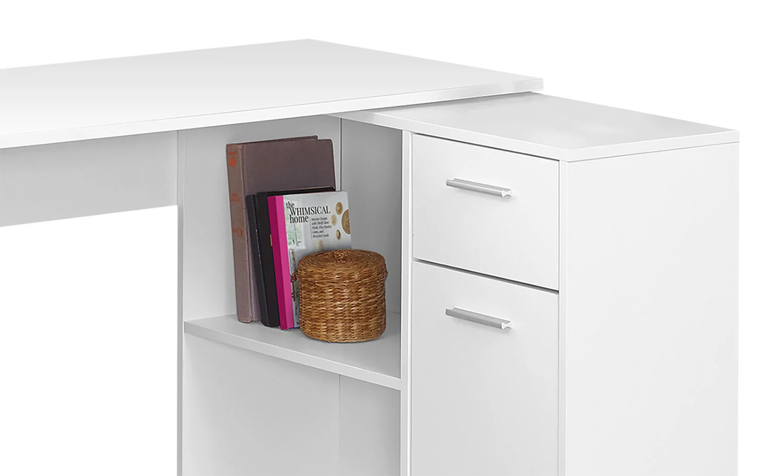 Beckett L-Shaped Desk - White - Image 2