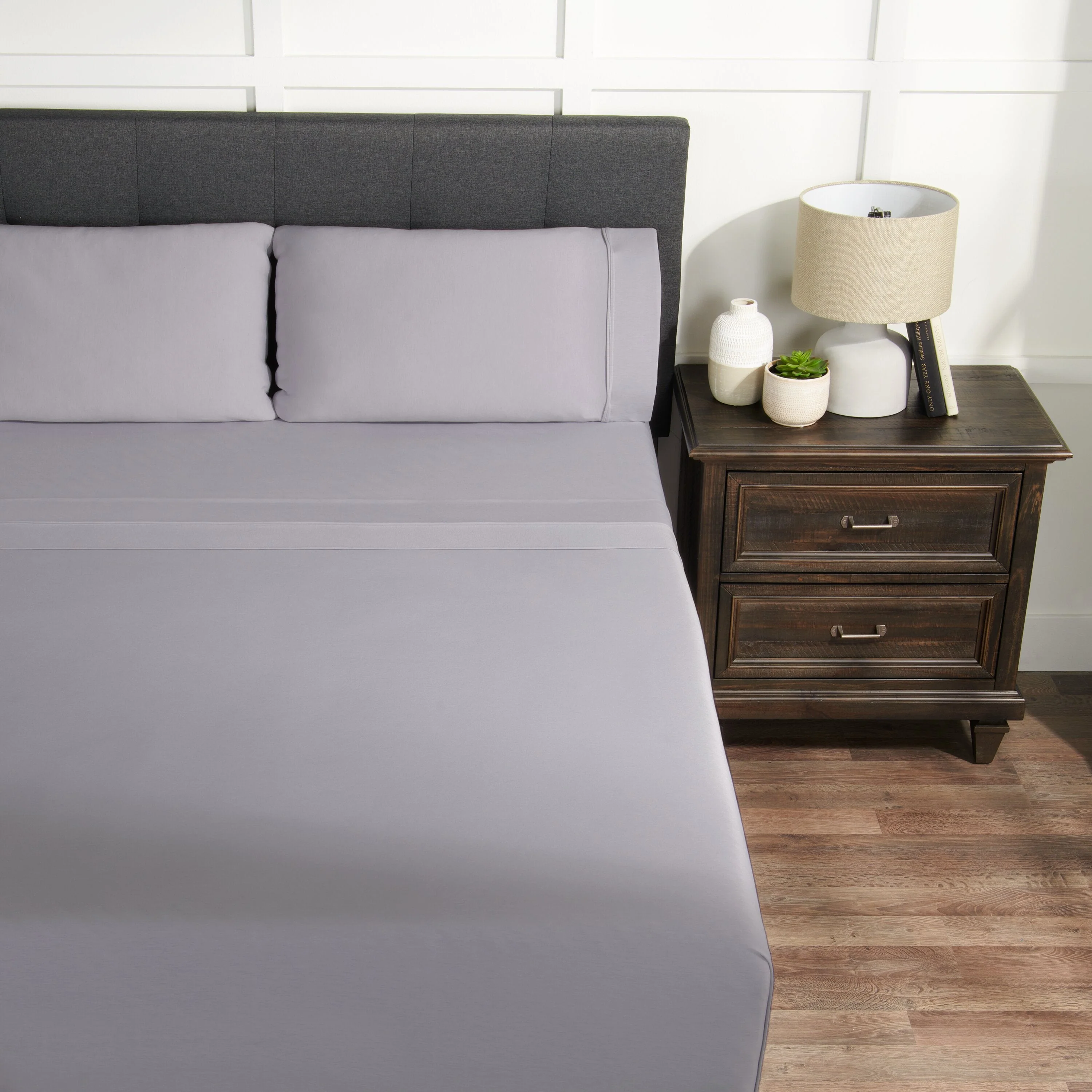 BEDGEAR Hyper-Wool™ Performance 4-Piece King Sheet Set - Light Grey - Image 3