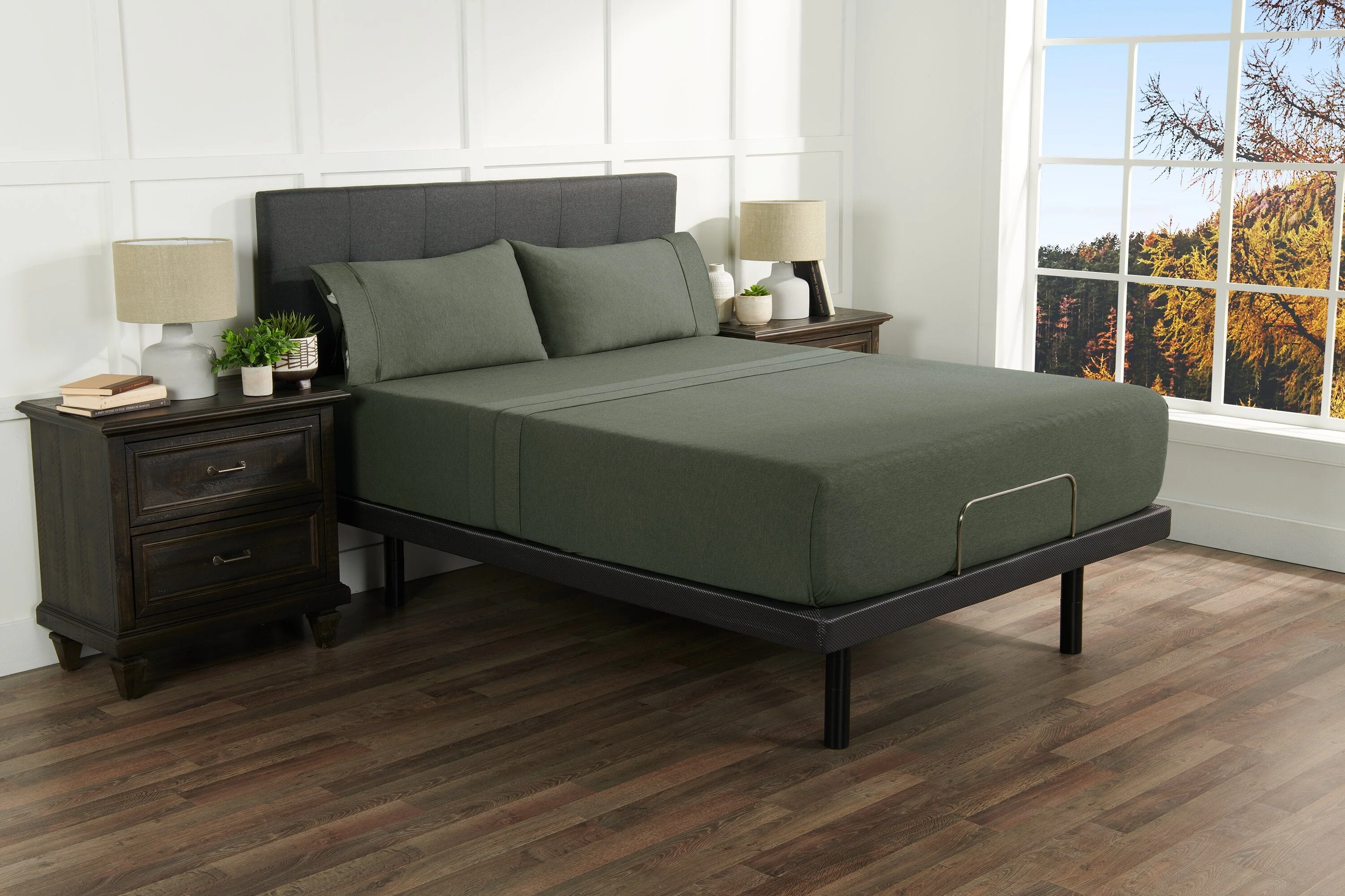 BEDGEAR Hyper-Wool™ Performance 5-Piece King Split Sheet Set - Forest Green - Image 7