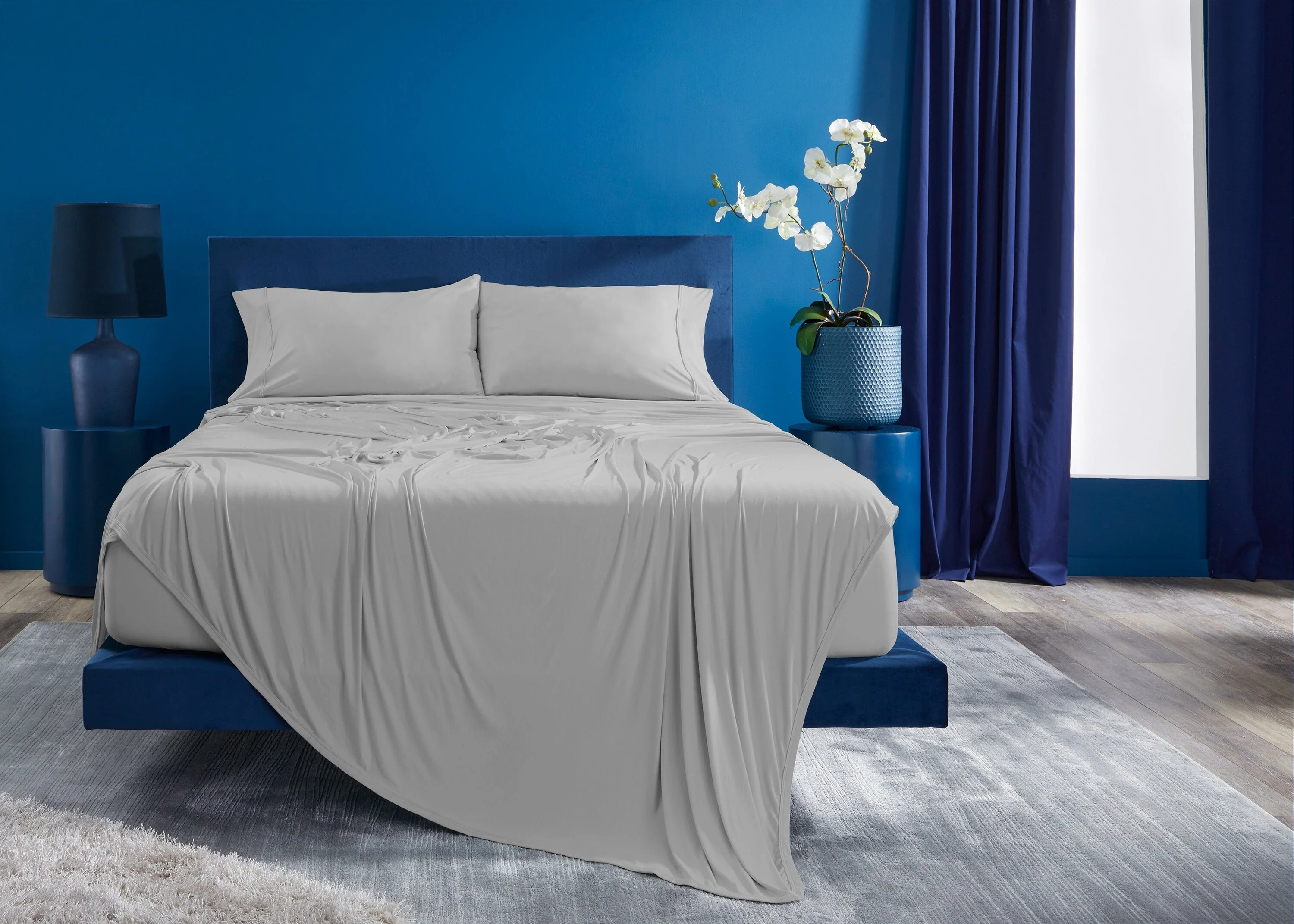 BEDGEAR Ver-Tex™ Performance 5-Piece King Split Sheet Set - Light Grey - Image 9