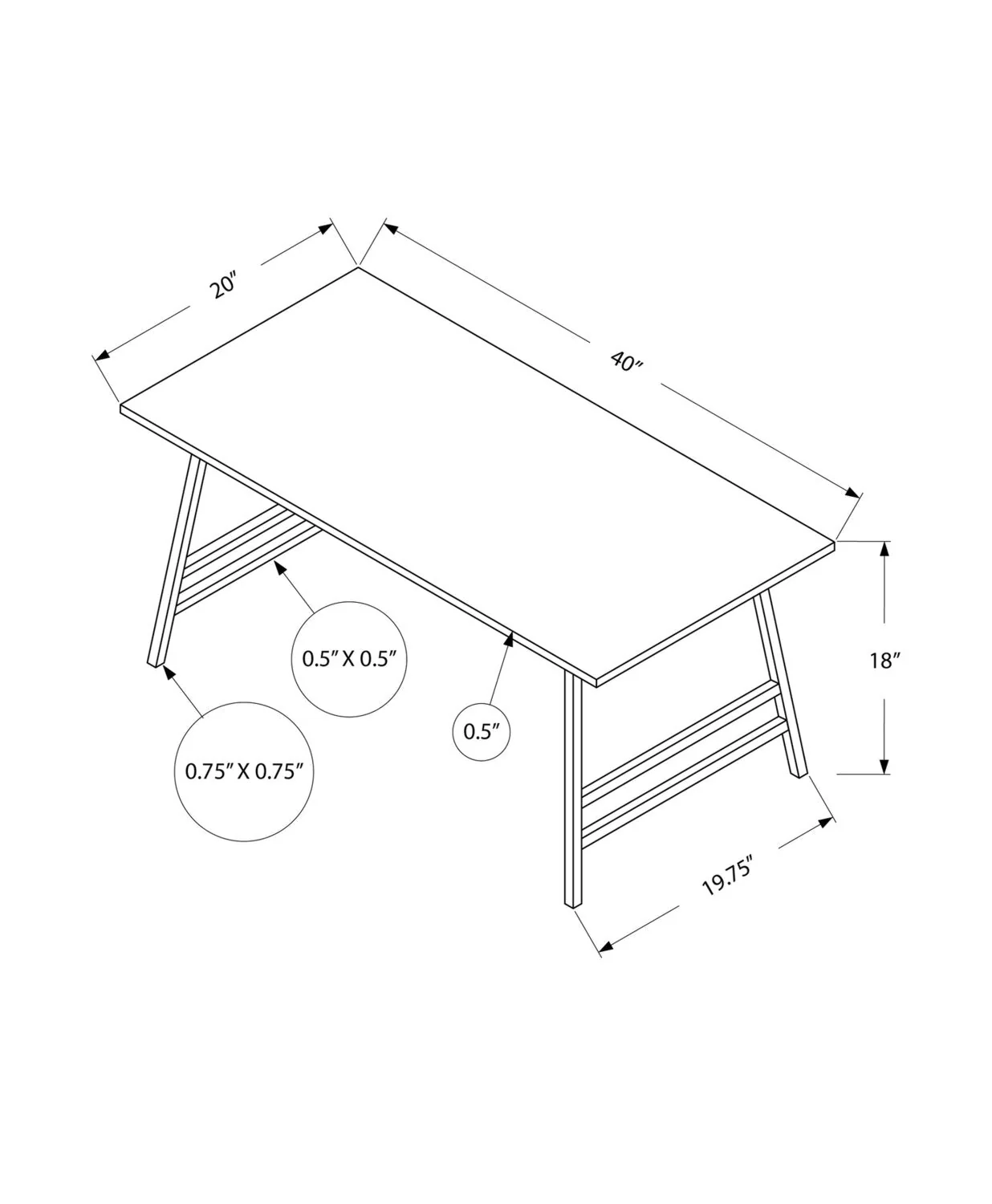 Bethel Coffee Table - Taupe - Image 4