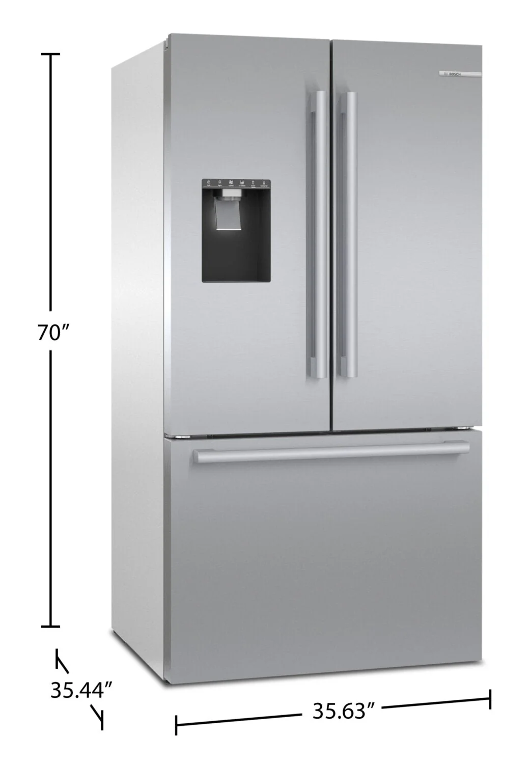 Bosch 26 Cu. Ft. 500 Series French-Door Refrigerator - B36FD50SNS - Image 10