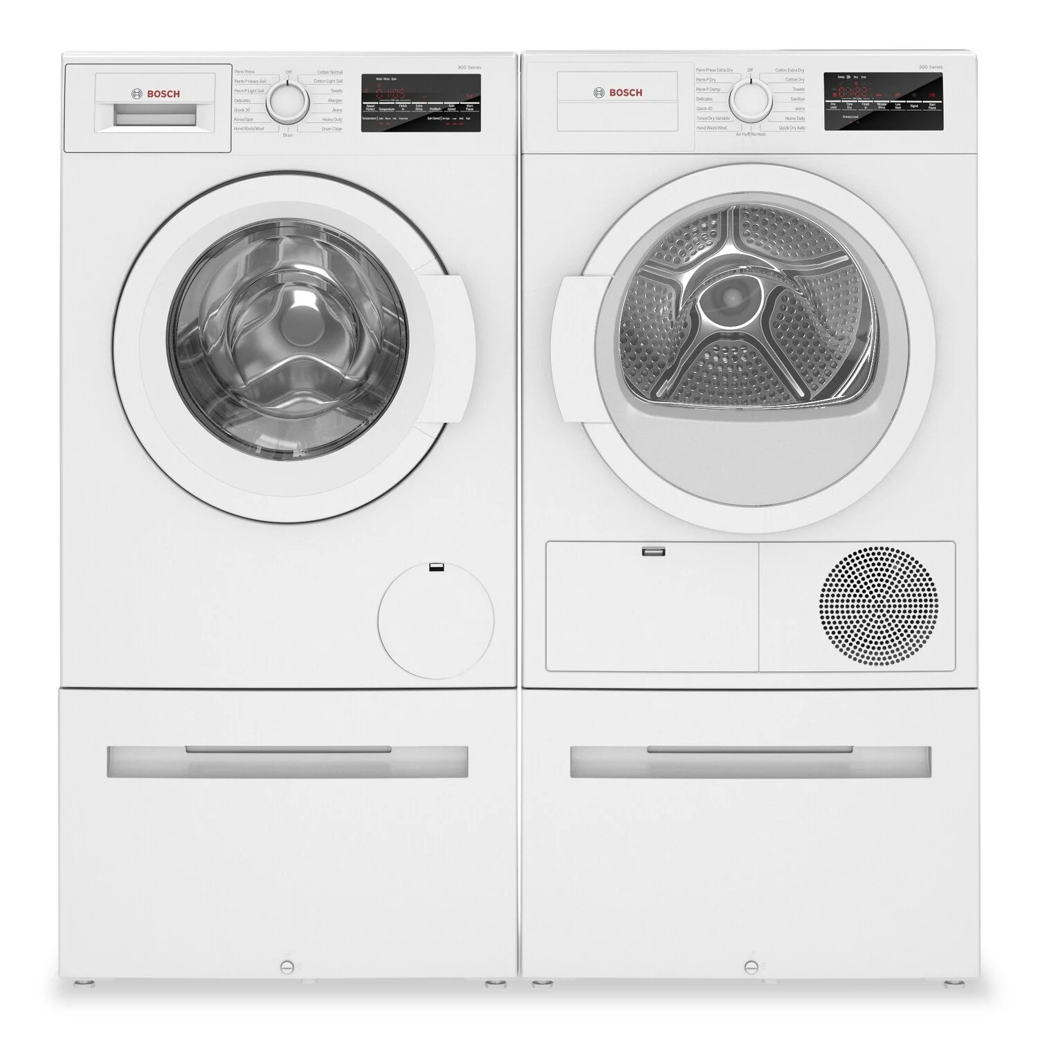 Bosch 300 Series 2.2 Cu. Ft. Front-Load Washer and 4 Cu. Ft. Condensation Dryer - WGA12400/WTG86403 - Image 3