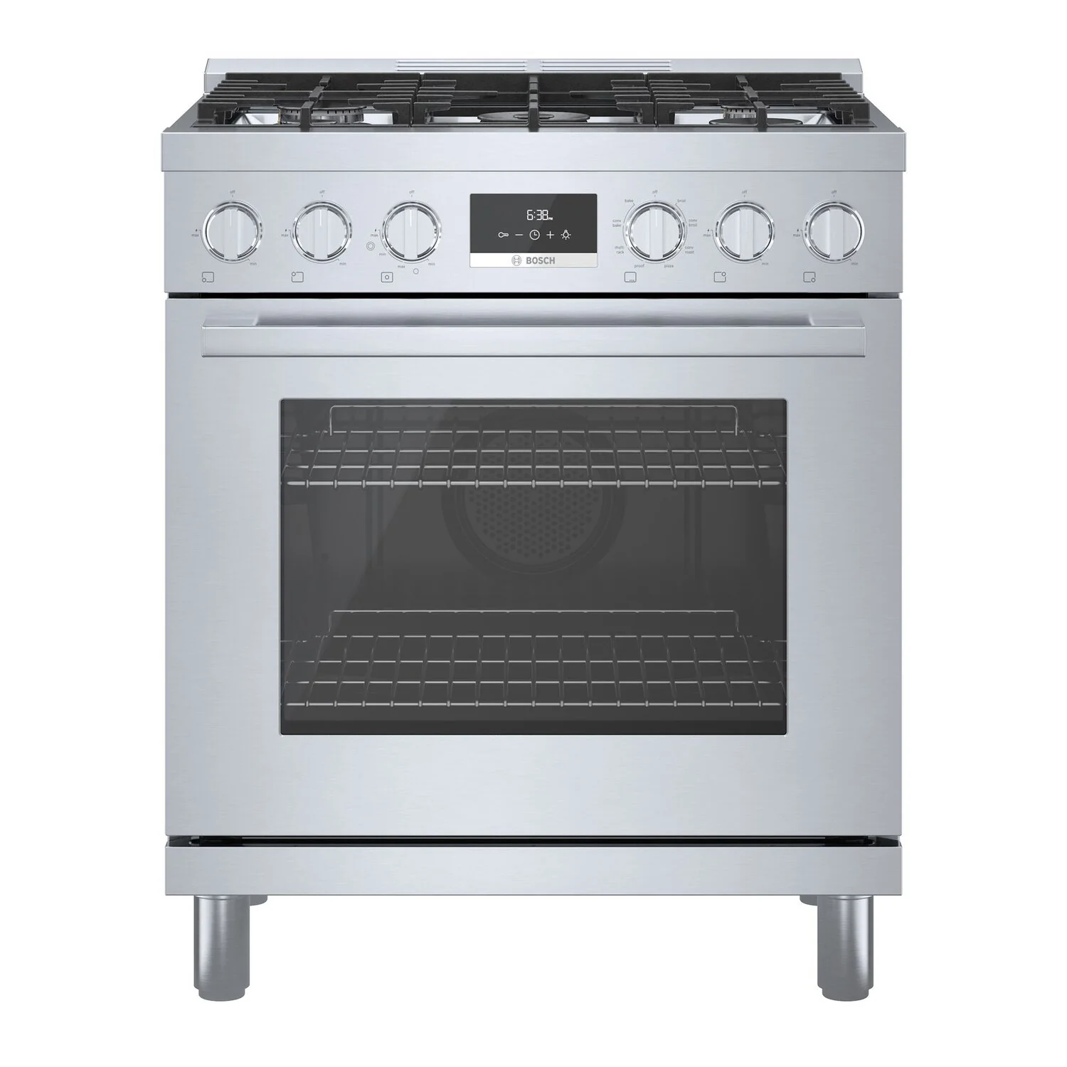 Bosch 800 Series 3.9 Cu. Ft. Dual Fuel Freestanding Range - HDS8055C