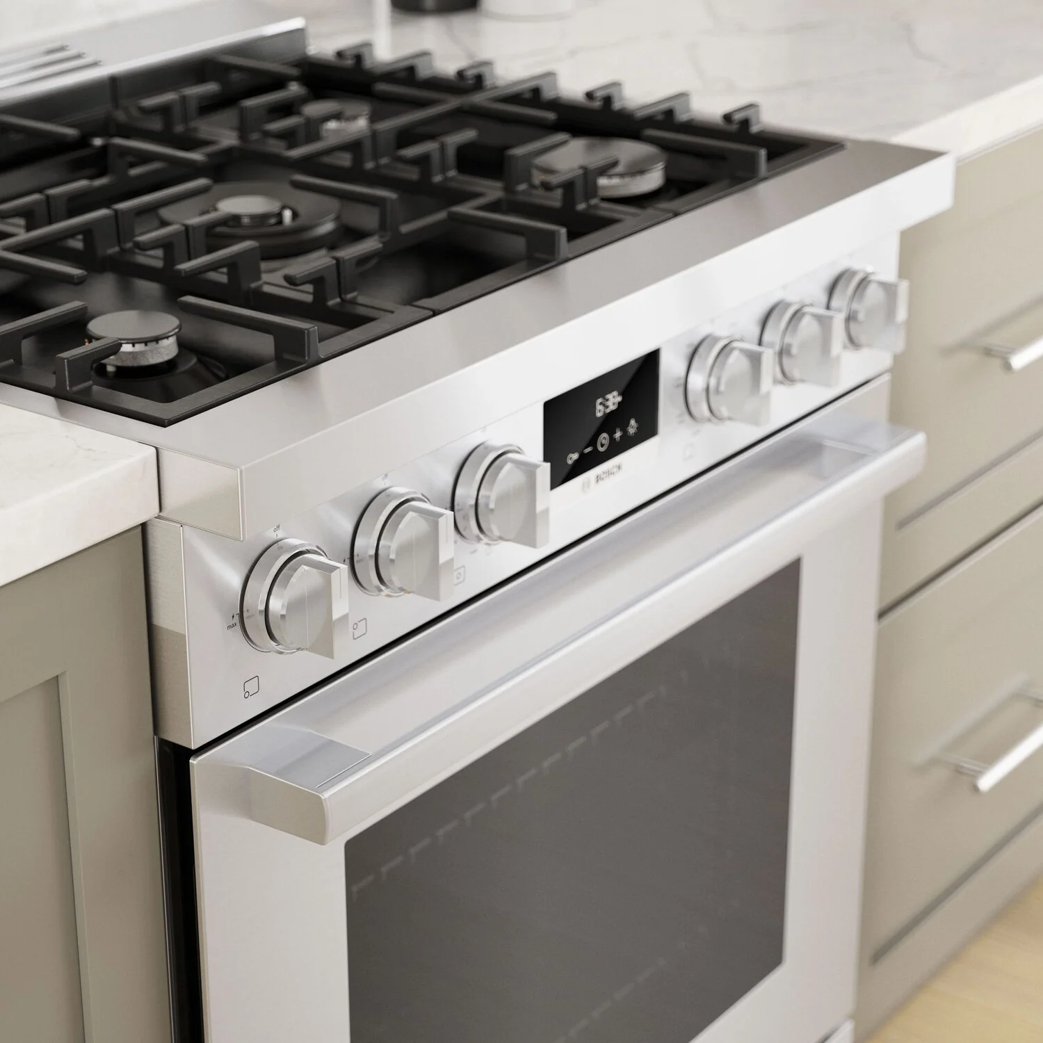 Bosch 800 Series 3.9 Cu. Ft. Dual Fuel Freestanding Range - HDS8055C - Image 3