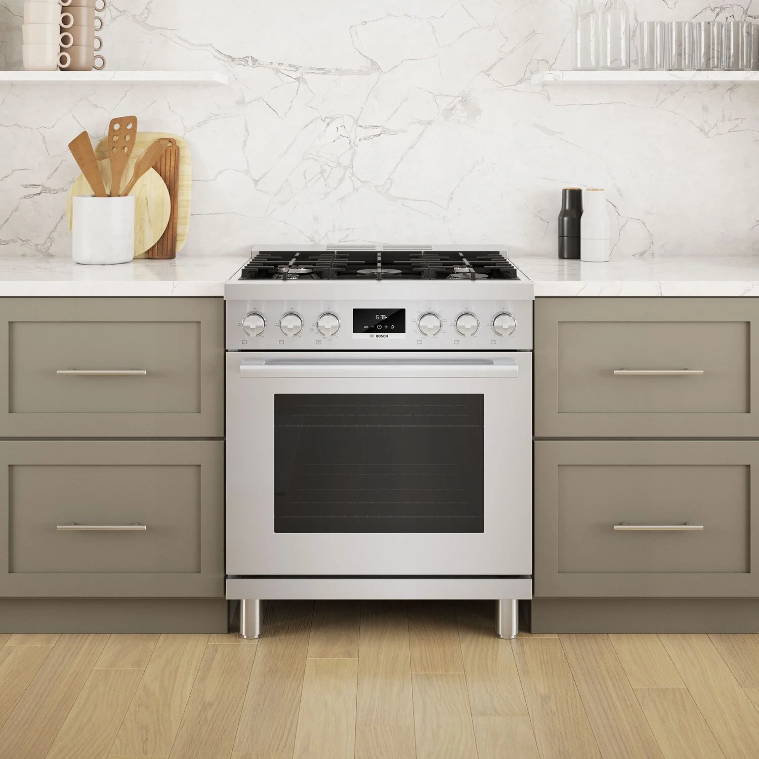 Bosch 800 Series 3.9 Cu. Ft. Dual Fuel Freestanding Range - HDS8055C - Image 4