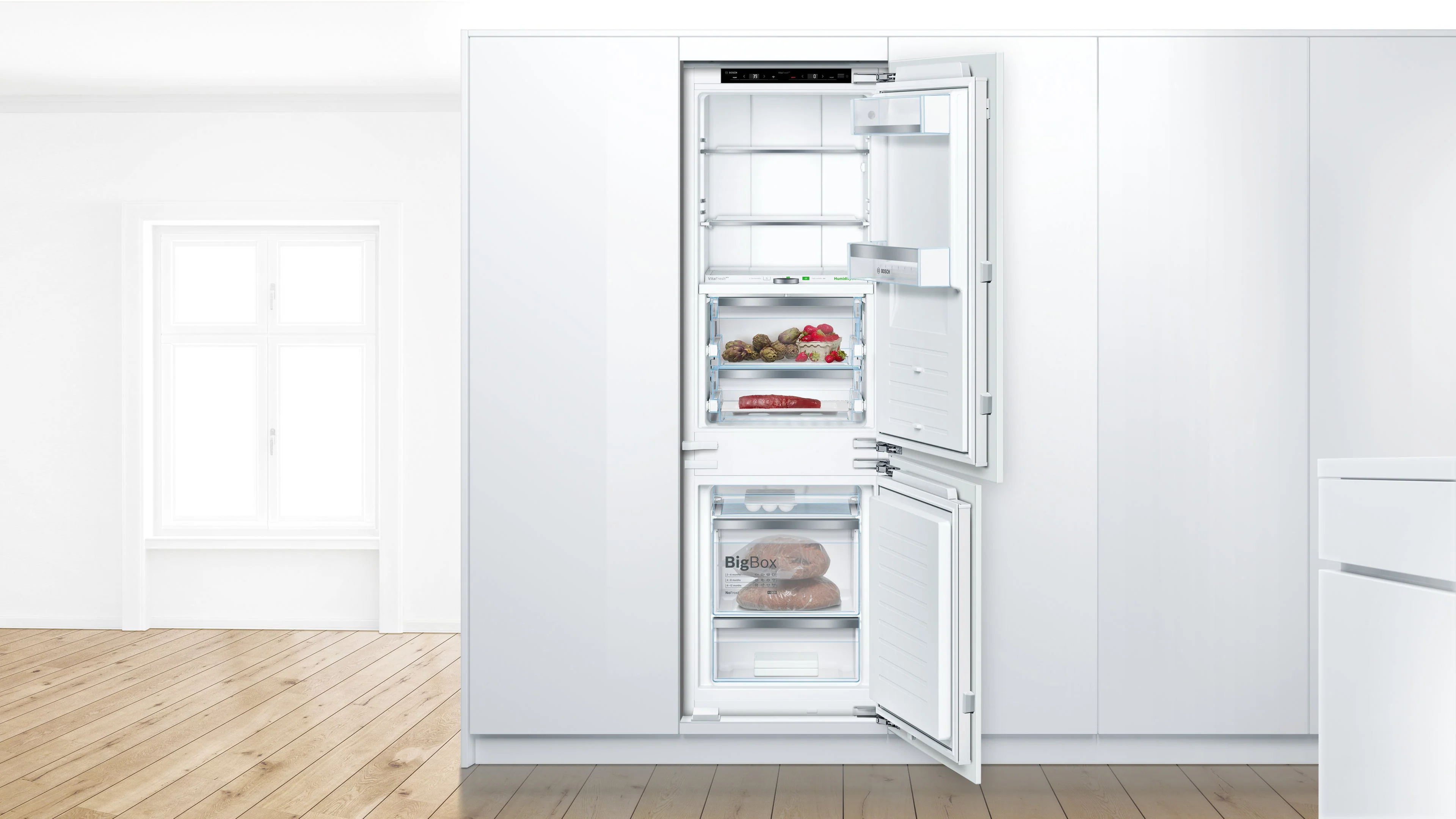 Bosch 800 Series Custom Panel Fully-Integrated 24" Bottom Freezer (8.3 Cu.Ft) - B09IB91NSP - Image 4