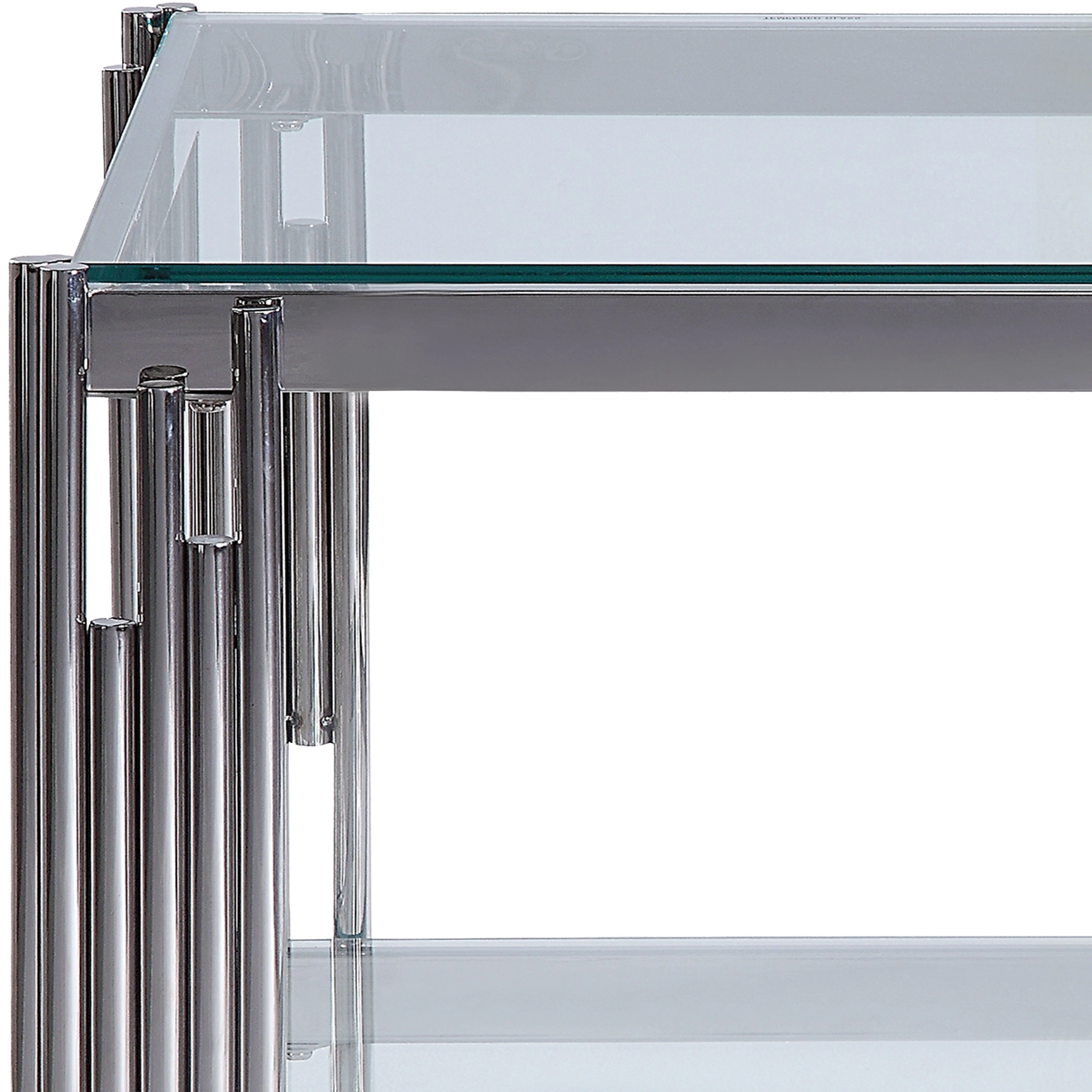 Britney Sofa Table - Glass/Stainless Steel - Image 2
