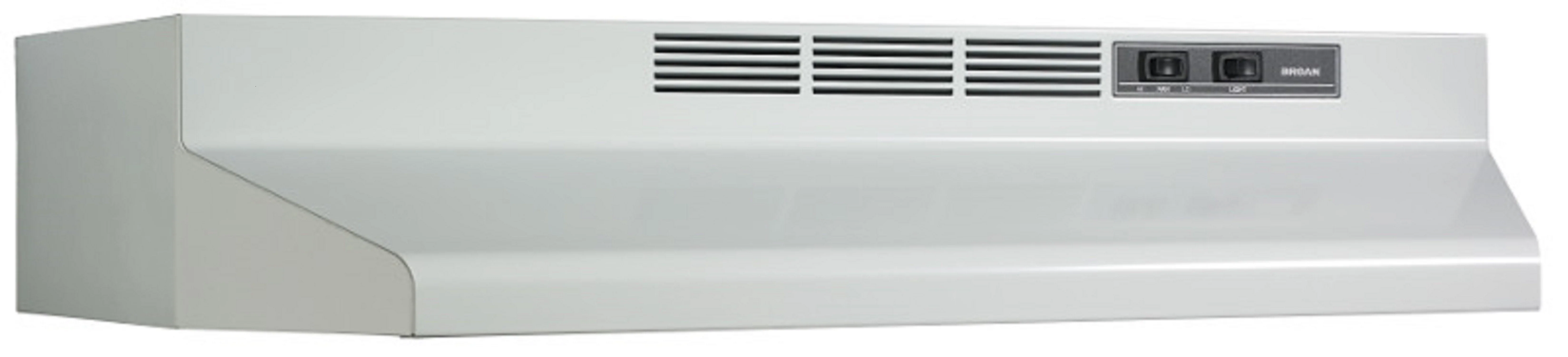 Broan White 24" 160 CFM Under-the-Cabinet Range Hood - BU224WH