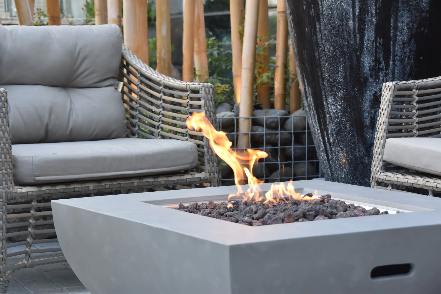 Bromo Concrete Lava Stone Fire Pit (Modeno) - Propane - Image 2