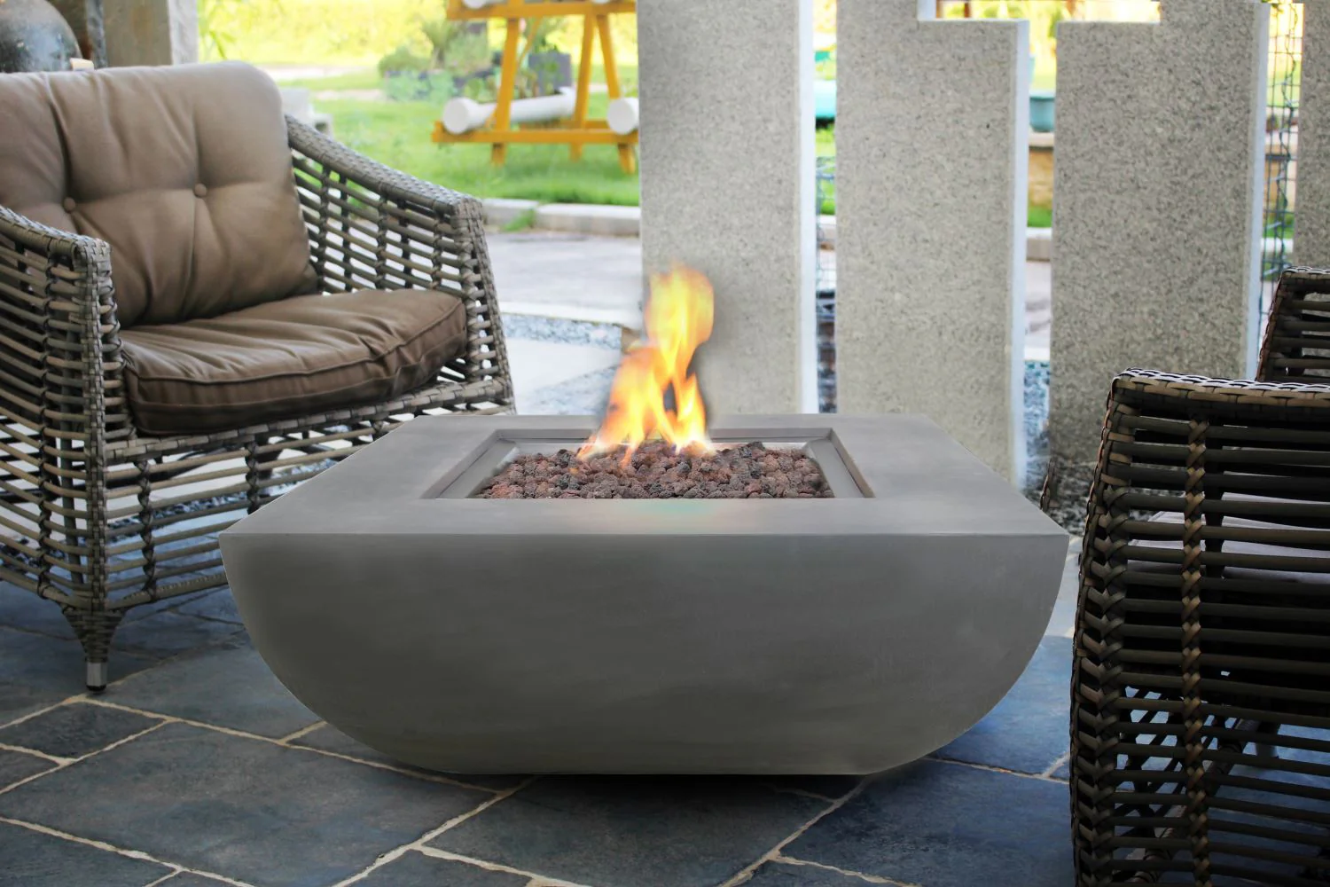 Bromo Concrete Lava Stone Fire Pit (Modeno) - Propane - Image 6