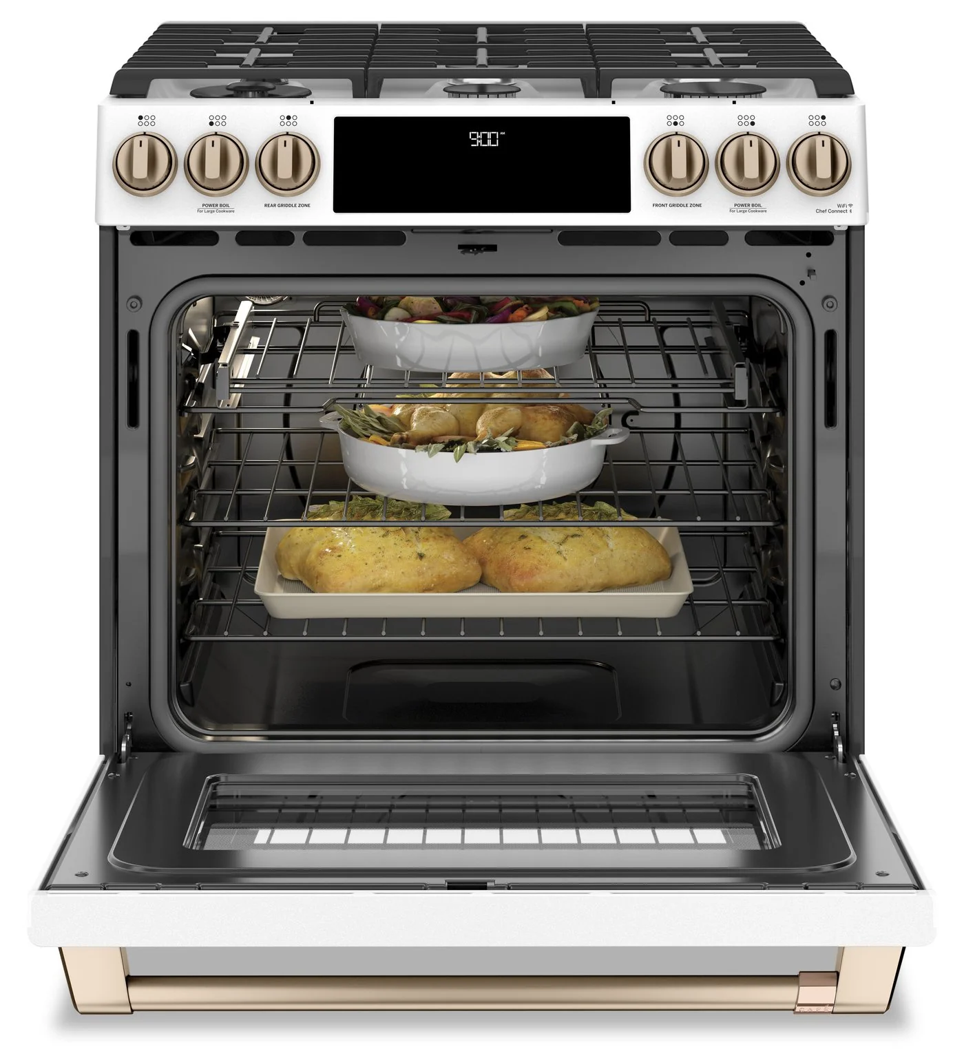 Café 30" Slide-In Dual-Fuel Convection Range - CC2S900P4MW2 - Image 3