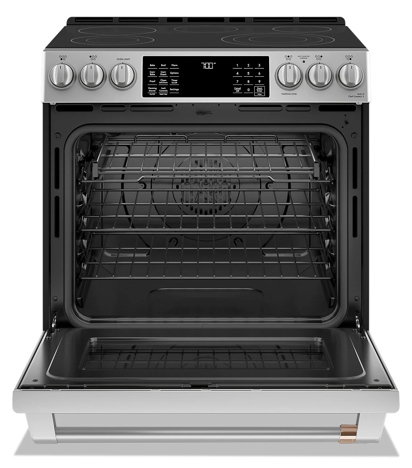 Café 30" Slide-In Radiant and Convection Electric Range - CCES700P2MS1 - Image 2