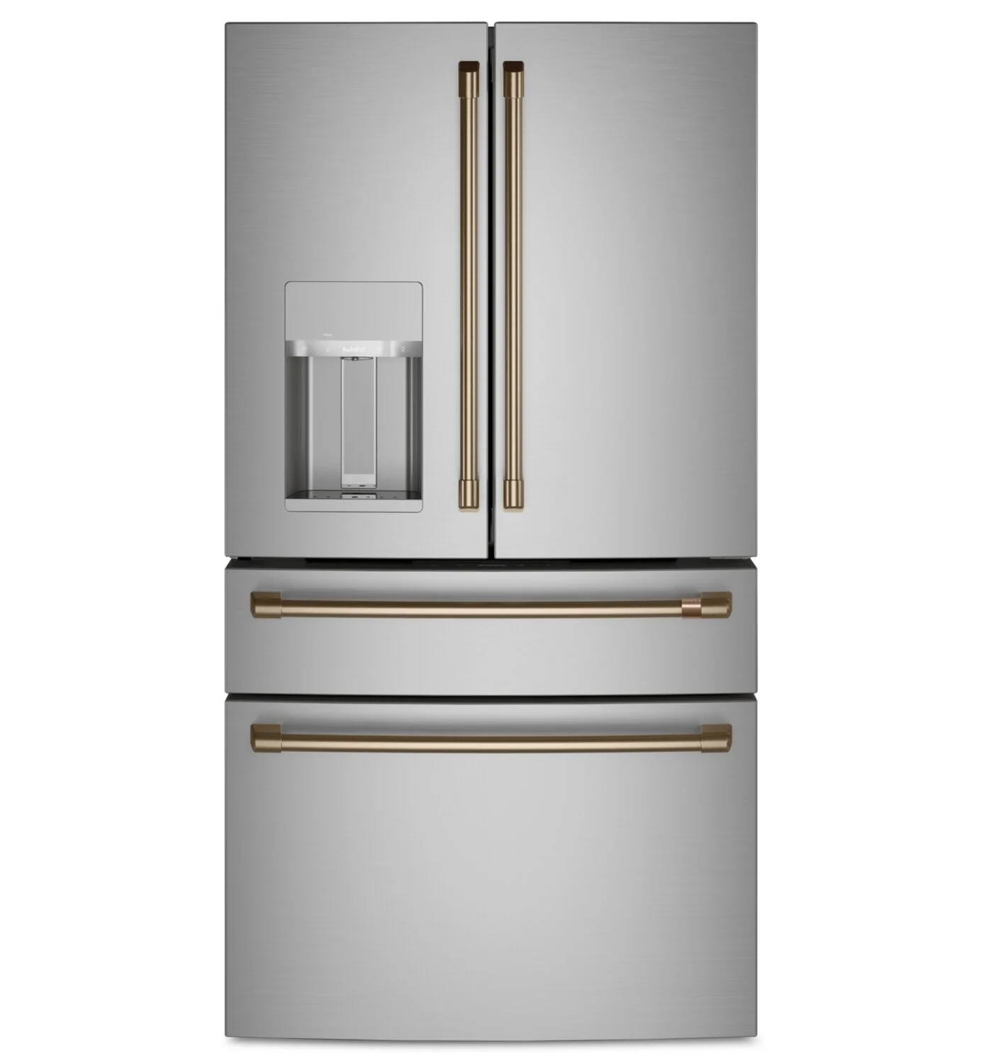 Cafe 4-Piece Brushed Bronze Handle Kit for French-Door Refrigerator - CXQB4H4PNBZ - Image 3