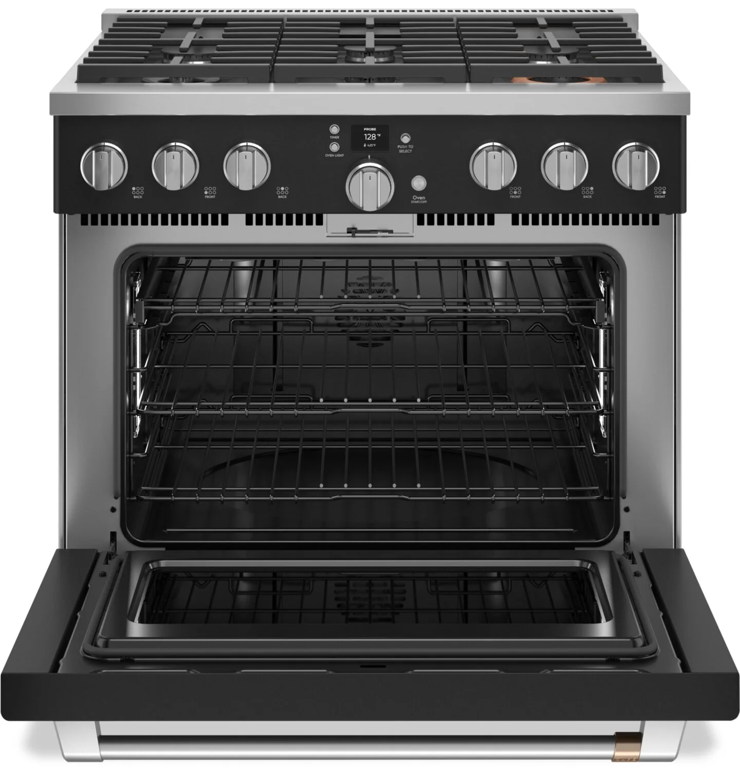 Café 5.75 Cu. Ft. Commercial-Style 6-Burner Dual Fuel Range - C2Y366P3TD1 - Image 2