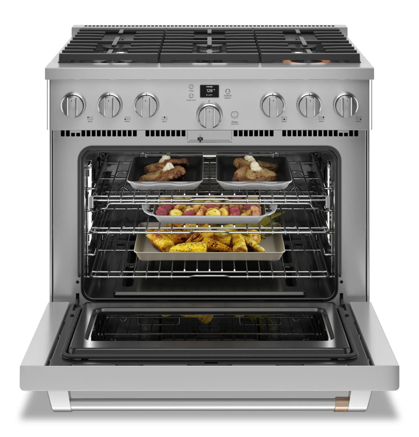 Café 6.2 Cu. Ft. Smart Commercial-Style 6-Burner Gas Range - CGY366P2TS1 - Image 5