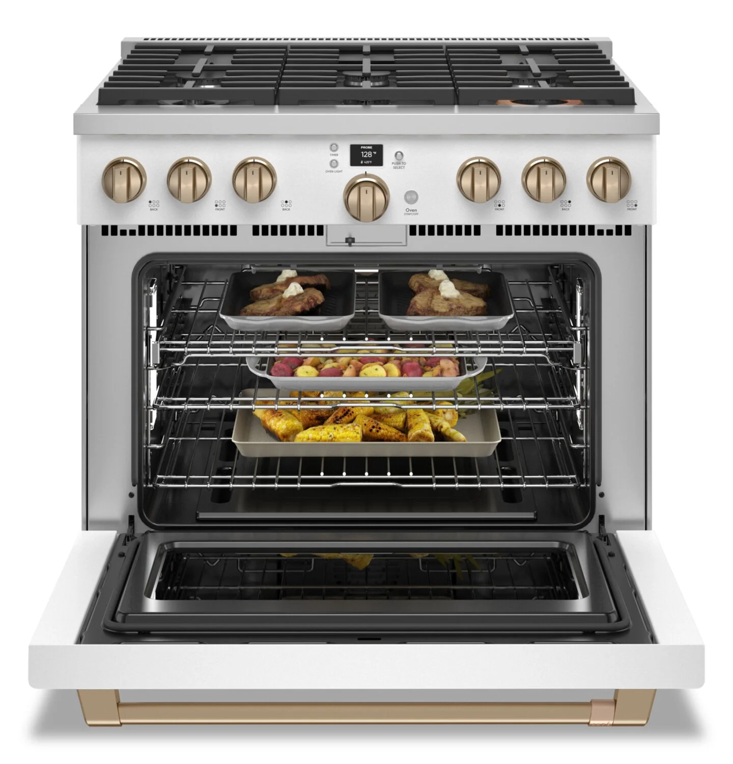 Café 6.2 Cu. Ft. Smart Commercial-Style 6-Burner Gas Range - CGY366P4TW2 - Image 5