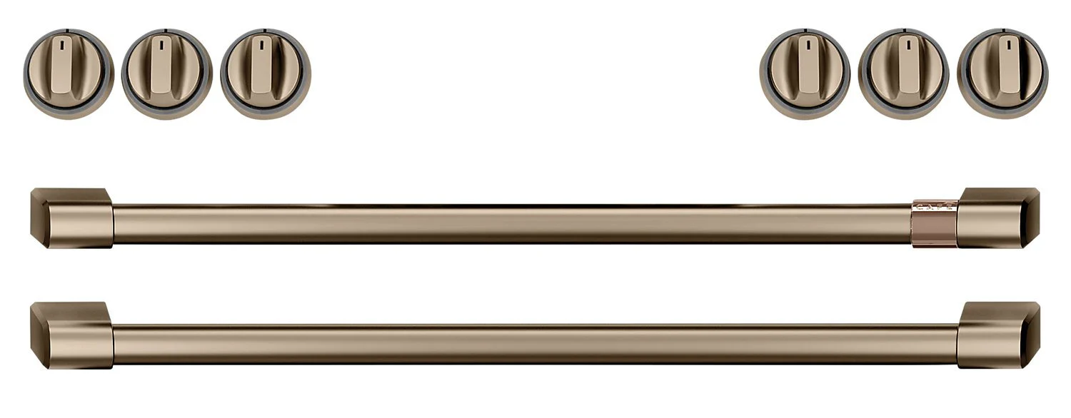 Café Electric Range Brushed Bronze Knobs and Handles Set - CXFCEHKPMBZ