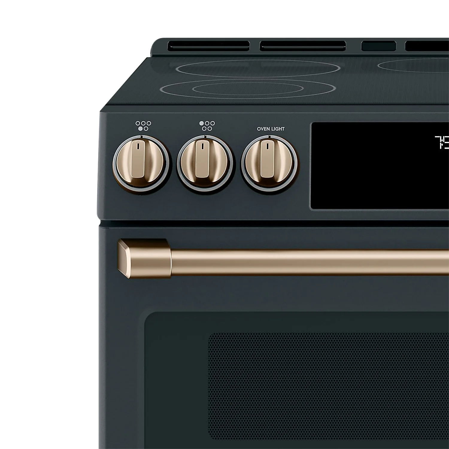 Café Electric Range Brushed Bronze Knobs and Handles Set - CXFCEHKPMBZ - Image 3