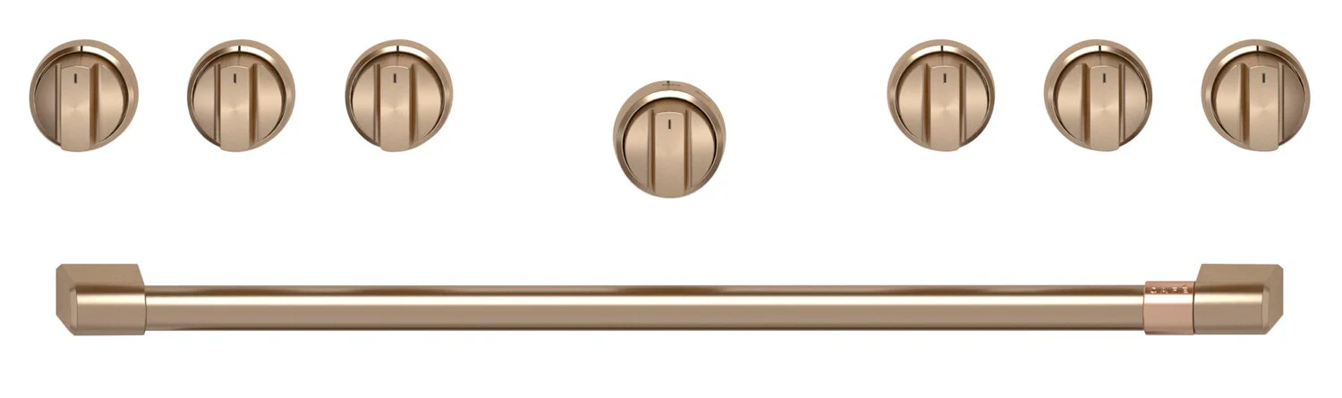 Café Handle and Knob Set for 36" Range in Brushed Bronze - CXPR6HKPTBZ